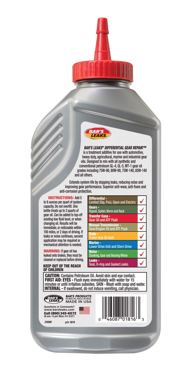Bar's Leaks Axle and Differential Gear Repair, 16.9 Oz
