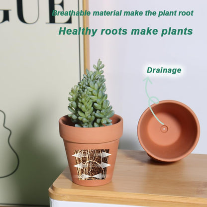 vensovo 3 Inch Terra Cotta Pots with Drainage - 20 Pack Clay Flower Pots, Succulent Nursery Pots Great for Plants, Crafts, Wedding Favor