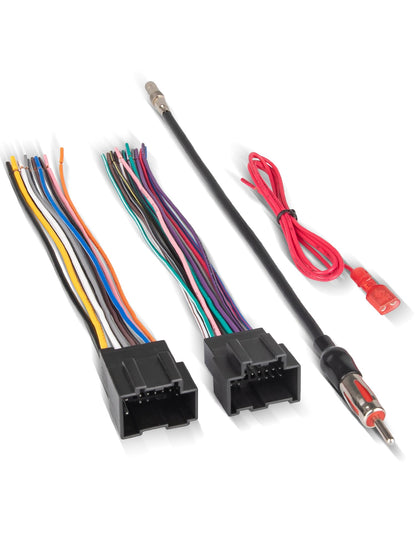 RED WOLF Car Radio Stereo Wire Harness Cable + Antenna Adapter Plug for GMC Chevy Express Savana Buick 2006-2017 Models