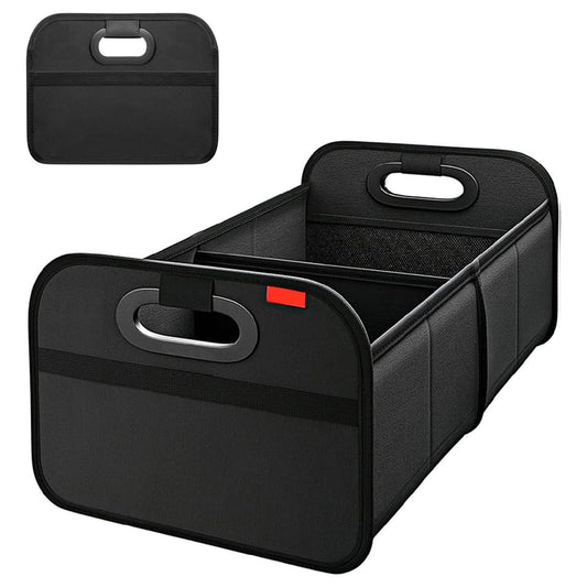 Trunk Organizer for Car, Portable Car Boot Tidy Foldable Waterproof Auto Storage Bag Cargo Trunk Groceries Organizer, Auto Accessories Universal for SUV, Truck, Van, Sedan (Medium Black)