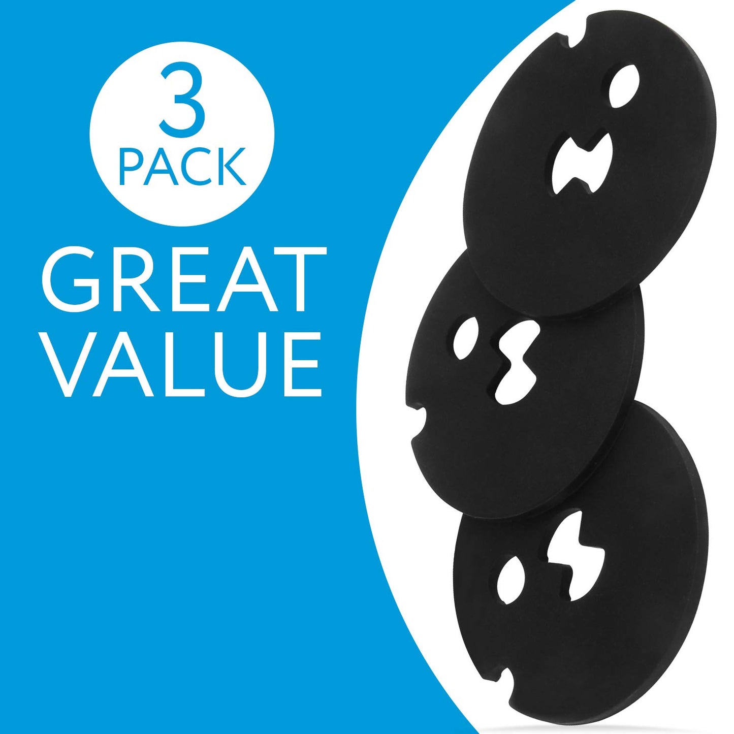 IMPRESA Water Softener Venturi Gasket Replacement (3-Pack) for Kenmore Part Number 720436 - Compatible with Whirlpool, Kenmore Elite, Ecodyne