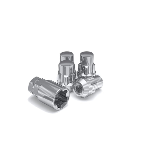 White Knight 40700S 12mm x 1.50 Thread Size Acorn Socket Type Wheel Lock, Chrome, 4-Pack