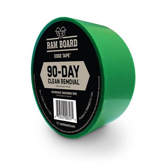 Ram Board Edge Tape - 90-Day Clean Removal - No Residue Anchoring Tape - 2" x 164'