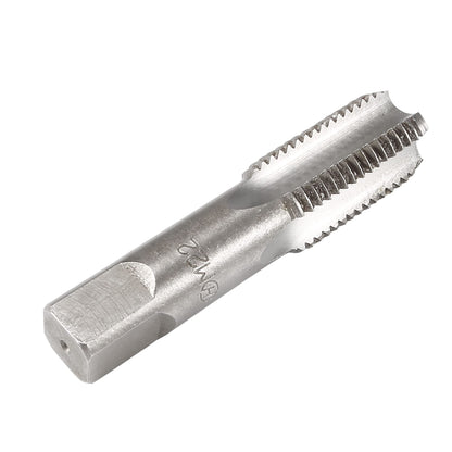 uxcell Metric Hand Tap M22 Thread 2.5 Pitch 4 Straight Flutes H2 Alloy Tool Steel Bottom & Taper Screw Tap Set Tapping Tools for Repairing 1 Pair