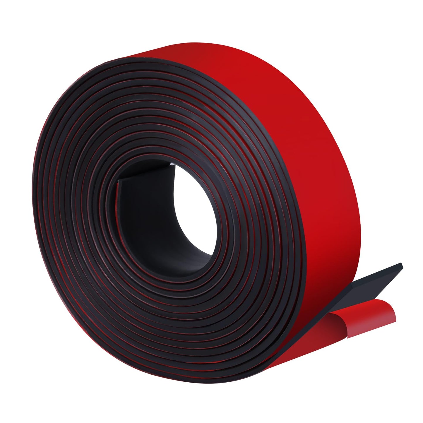 VUAOHIY Neoprene Rubber Strips Self Adhesive Solid Rubber Seal Strips for DIY Gasket Materials, Oil-Resistance, Sound Reduce and Anti-Slip for Flooring, Pads (2 In x 1/8 In x 20 Ft)