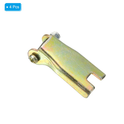 PATIKIL 2 Inch 50mm Hook Safety Latch Kit, 4 Pack Metal Towing Hitch Replacement for Clevis Hook Trailer, Golden Tone