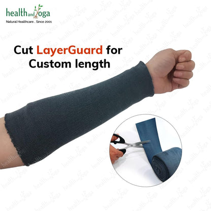 LayerGuard Cotton Stockinette Sleeve Roll, Stretchable Raw Cotton - Comfort wear, Sweat Absorbent (Grey 4 Inch)