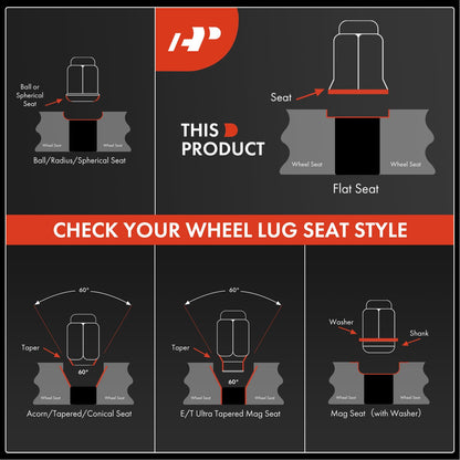 A-Premium 5PCS Wheel Lug Nuts M12 x 1.5 Mag Lug Nuts Compatible with Toyota Avalon Camry Corolla RAV4 Tacoma Sienna Lexus ES RX Pontiac Scion