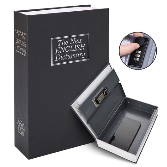 Ohuhu Book Safe with Combination Lock, Dictionary Diversion Book Safe, Portable Safe Box, Great for storing Money, Jewelry and Passport