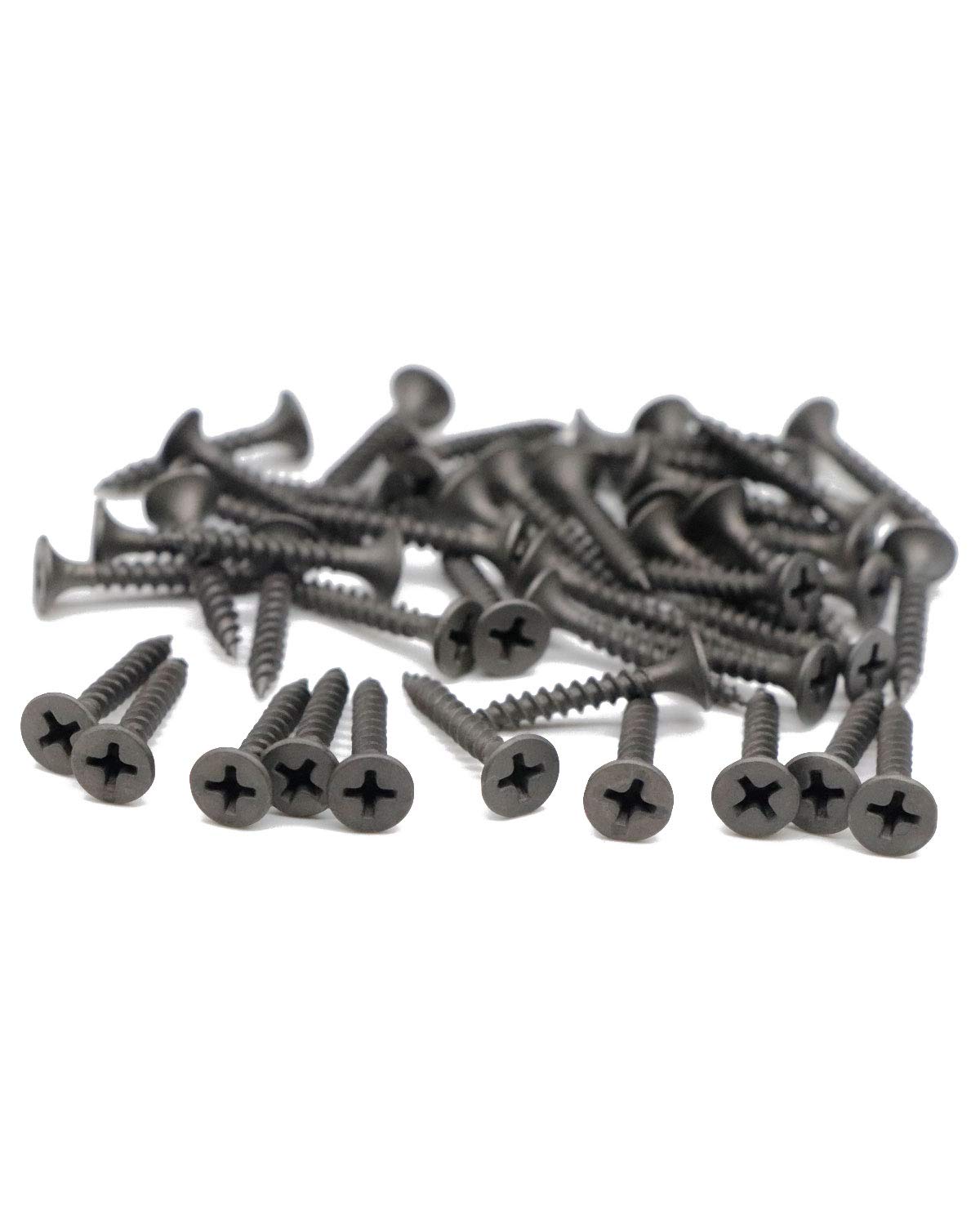 IMScrews #6 x 1 Inch Drywall Screws, 200 Pcs Flat Head Phillips Drive, Fine Thread, Sharp Point Wood Screws, 1022A Carbon Steel with Gray Phosphate Coating
