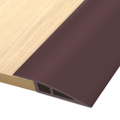 Floor Transition Strip Vinyl Door Threshold Flooring Transition Strip Self Adhesive Carpet Edging Strip for Laminate Doorway Edge Threshold from 2/5" to 3/5" (Coffee, 3.3 Ft)