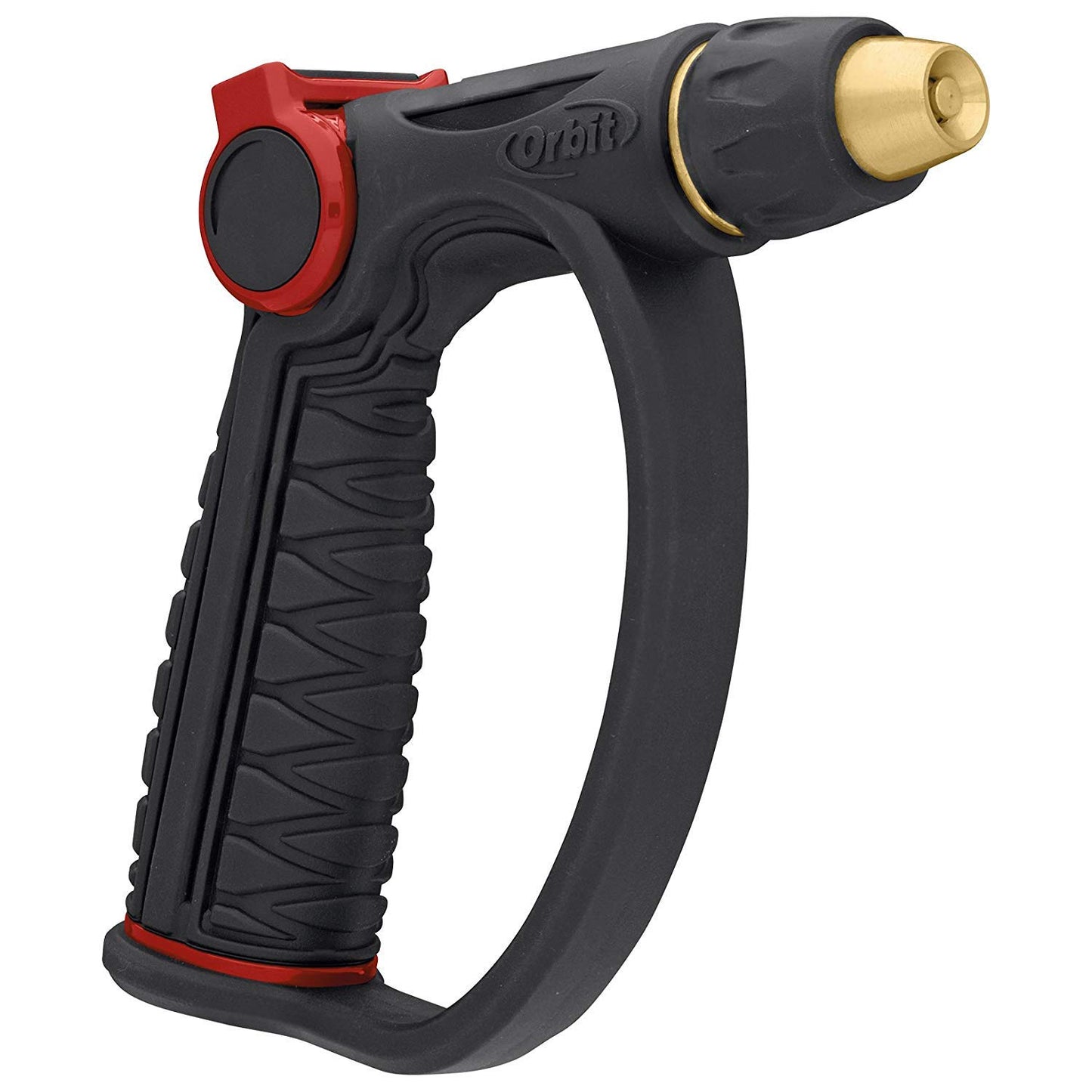 Orbit 58984 Thumb Control D-Grip Contractor Adjustable Pistol Brass Spray Nozzle, Black