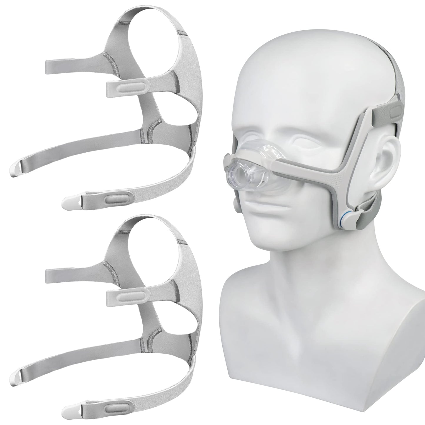 2PCS Headgears Compatible with Resmed Airfit N20, Headgear with Clips for Airfit N20, Including 2PCS Straps and 4PCS Clips,Great Value Supplies by Medihealer