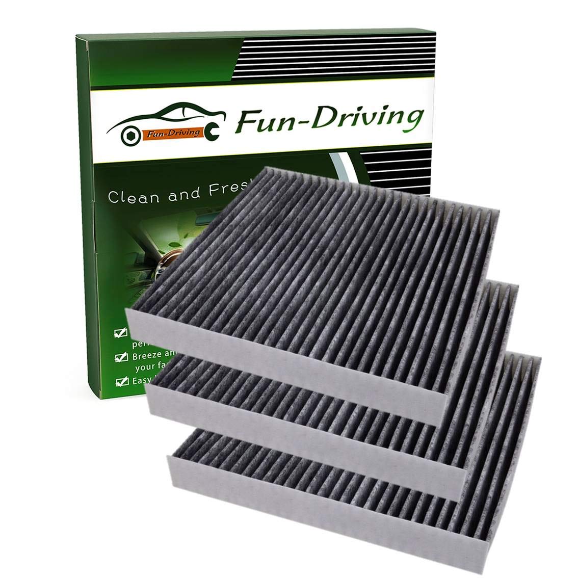 3 Pack FD134 Cabin Air Filter For Civic,Croostour,CR-V,Odyssey,Pilot,Ridgeline Replacement for CF10134,CP134,80292-SDA-A01,80292-SDC-A01