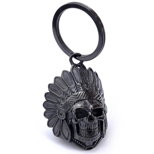 AilRabbit Motorcycle Skull Bell - Motorcycle key chain Biker Skull Bells protect the rider Motorcycle Accessories, Skull, Large