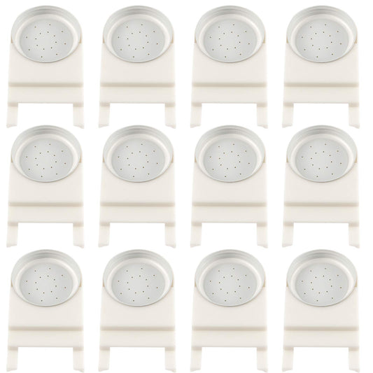 FAATCOI 12 PCS Bee Cups for Garden, Bee Watering Station Feeders, Plastic Entrance Feeders for Beehives, Beekeeping Supplies with Perforated Lids
