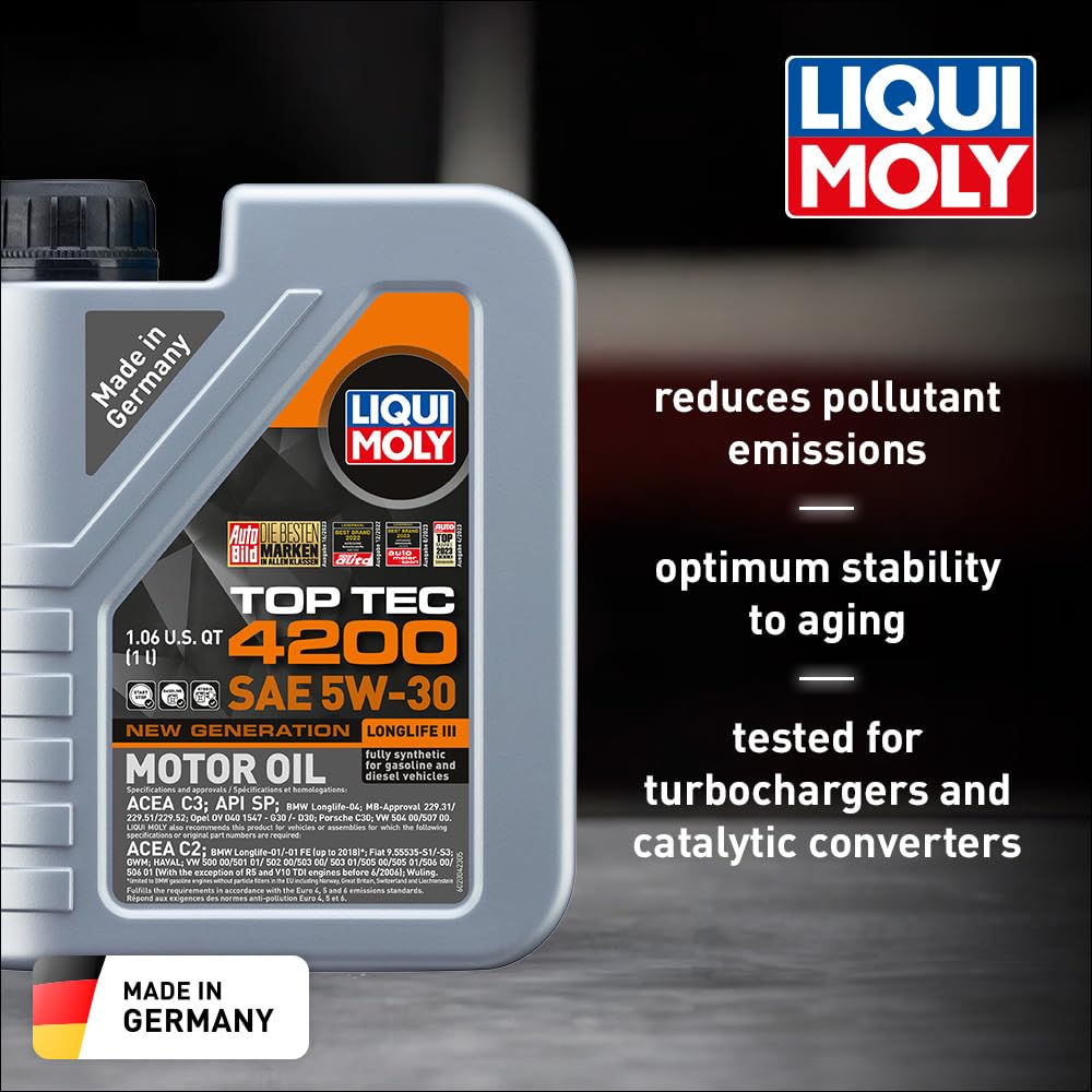 Liqui Moly (2004) Top Tec 4200 5W-30 Synthetic Motor Oil - 1 Liter Bottle