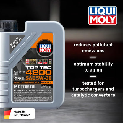 Liqui Moly (2004) Top Tec 4200 5W-30 Synthetic Motor Oil - 1 Liter Bottle