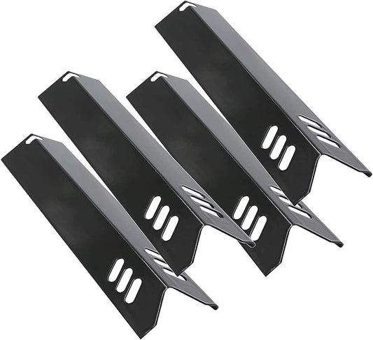 Criditpid 15 inch Porcelain Grill Heat Shields Replacment for Dyna-Glo DGF510SBP, DGF493BNP, Set of 4 Barbeque Grill Heats for Backyard Grill Replacement Parts BY15-101-001-02 BY13-101-001-13 GBC1460W