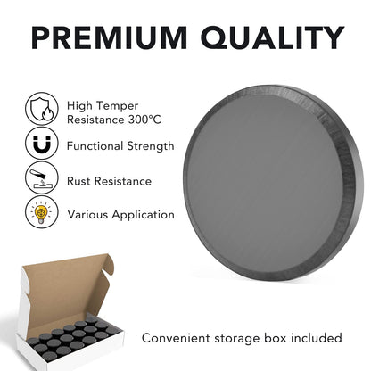 TRYMAG Small Ceramic Magnets for Crafts with Adhesive Backing, 150Pcs Round Disc Magnets Flat Circle Ceramic Magnets, Ferrite Industrial Craft Magnets for Button, Hobbies, School, DIY-0.78"D X 0.19"H