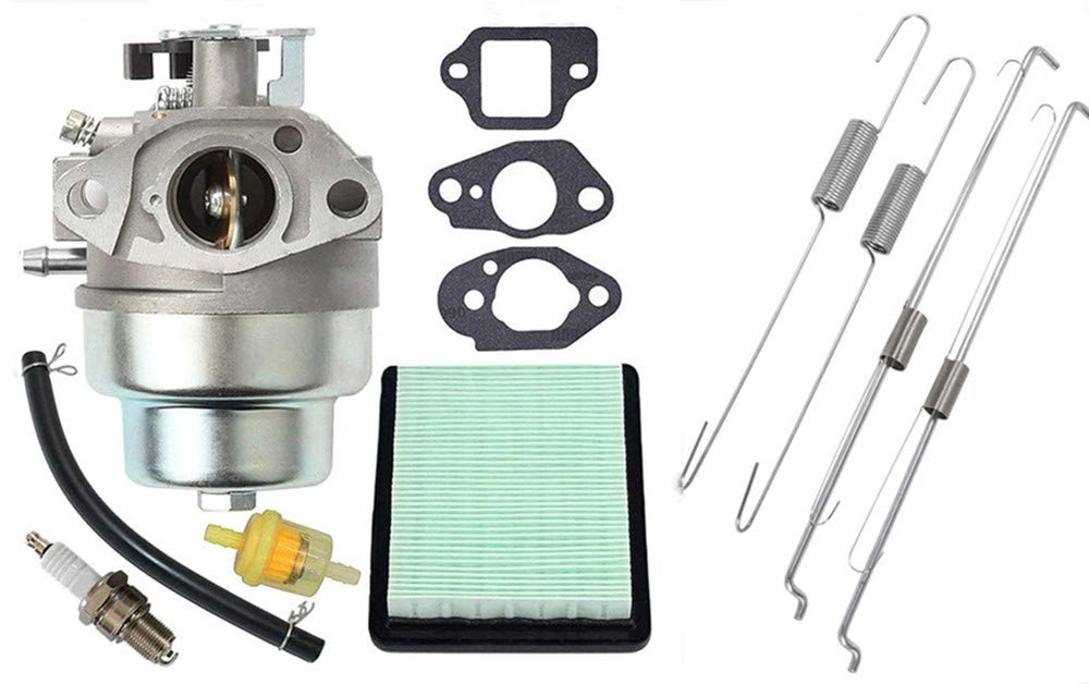 GCV160 Carburetor Replace Compatible with Honda HRT216 HRS216 HRB216 HRR216 HRZ216 Lawn Mower GCV160A GCV160LA GCV160LE Engine Tune Up Kit with 2 sets Throttle Return Springs Governor Link Rods