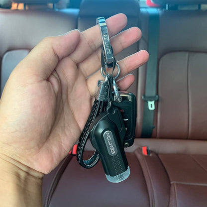 SEMTION Window Glass Breaker Seatbelt Cutter with Keychain 2 in 1 Car Emergency Escape Tool (Upgraded Version) Black-2pcs