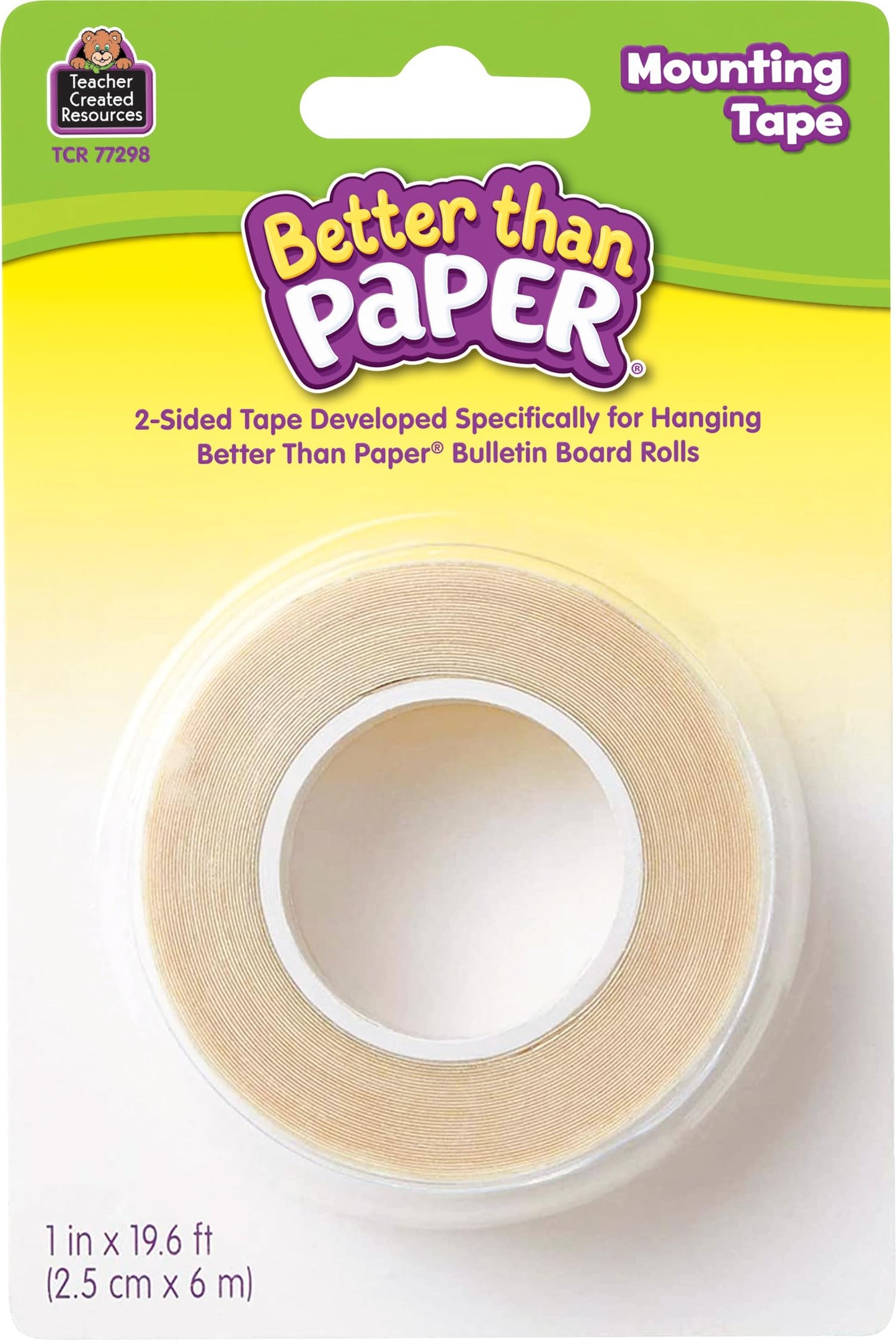 Teacher Created Resources® Better Than Paper® Mounting Tape White 1" x 19.6'