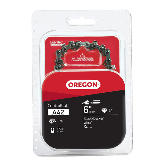 Oregon ControlCut Saw Chain 6 in. 0.050 Gauge 1/4 in. Pitch Chainsaw Chain, 42 Drive Links