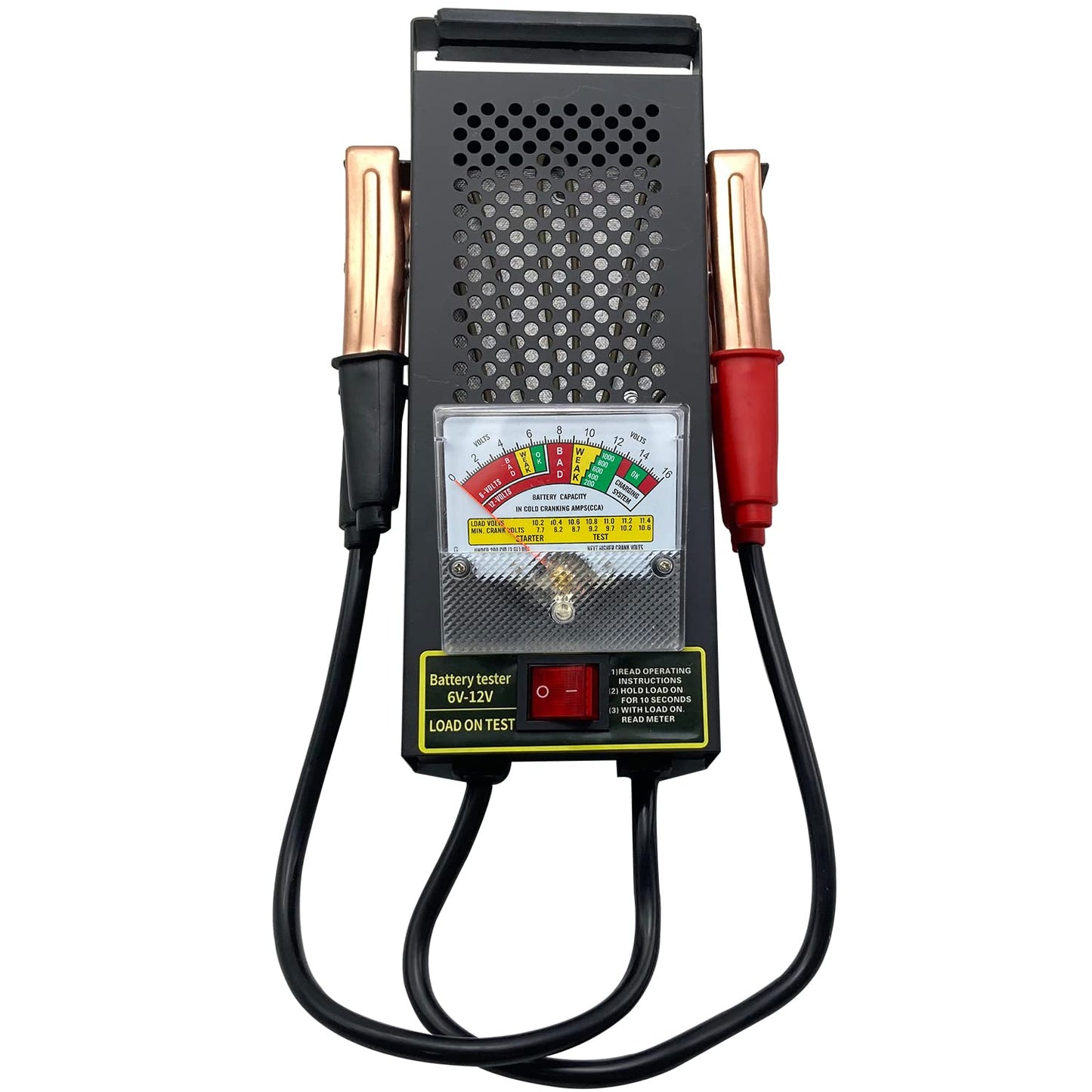 kaiheng Battery Tester 100A Battery Load Tester, Car Battery Load Tester 6V 12V with Voltmeter and Alligator Clips