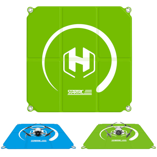 STARTRC Drone Landing Pad, Universal Waterproof Portable Fast-Foldable Helipad for Mini 5 Pro/4/3/2 SE/4K/DJI Neo/Flip/Mavic 3/RC Quadcopters (Blue-green, 26-inch/65cm)