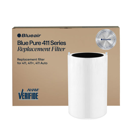 Blueair Blue Pure 411 Genuine Replacement Filter, Particle and Activated Carbon, Fits Blue Pure 411, 411+, 411 Auto & MINI Air Purifiers, White (F411PACF102174)