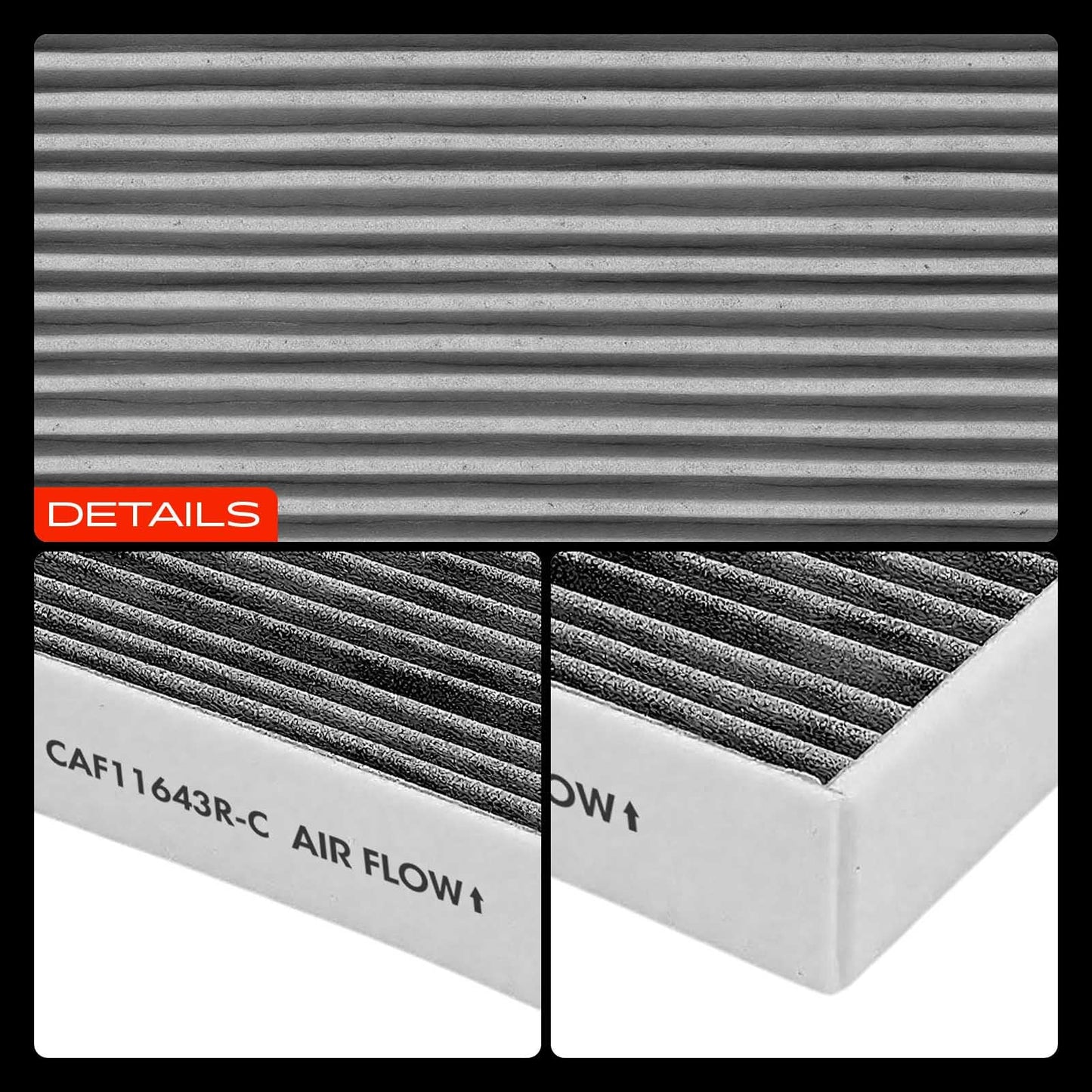 A-Premium Cabin Air Filte with Activated Carbon - Compatible with Audi & Volkswagen Models - A3, A3 Quattro, Q3, S3, TT Quattro, Jetta, Golf, Tiguan, Atlas, GTI