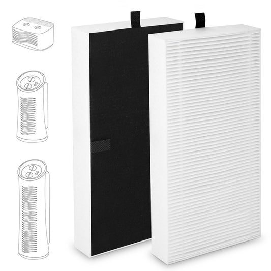MXZONE 2 Pack HEPA Air Purifier Filter Replacement for Febreze FRF102B, Hepa Filter for Honeywell Filter Tabletop and Tower Models HHT270, HHT290 Series