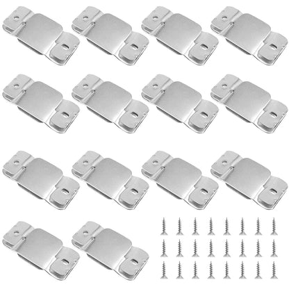 KOHAND 30 Pack Metal Sectional Couch Connectors, Universal Sectional Sofa Connector Couch Bracket, Premium Metal Interlocking Brackets with Mounting Screws for Love Seat, Couch, Silver 3.8x1.8 inch