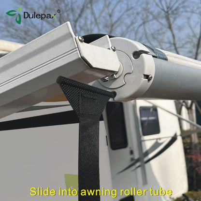 Dulepax RV Awning Pull Straps, 96 Inches Long Straps with Welding Polycord Technology. Universal Patio Awning Pull Straps (2 Units)
