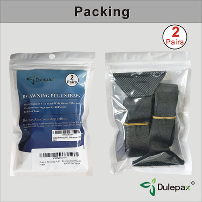 Dulepax RV Awning Pull Straps, 96 Inches Long Straps with Welding Polycord Technology. Universal Patio Awning Pull Straps (2 Units)