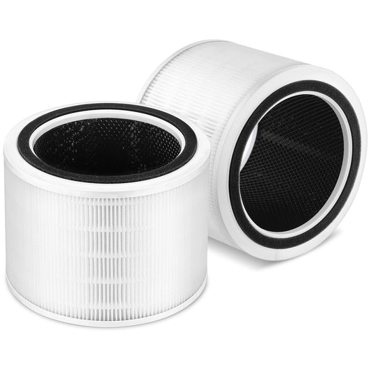 2 Pack Core 200S Replacement Filter Compatible with LEVOIT Core 200S Core 200S-P Smart WiFi Air Purifier, Compare Part# Core 200S-RF, Core 200S-P, White