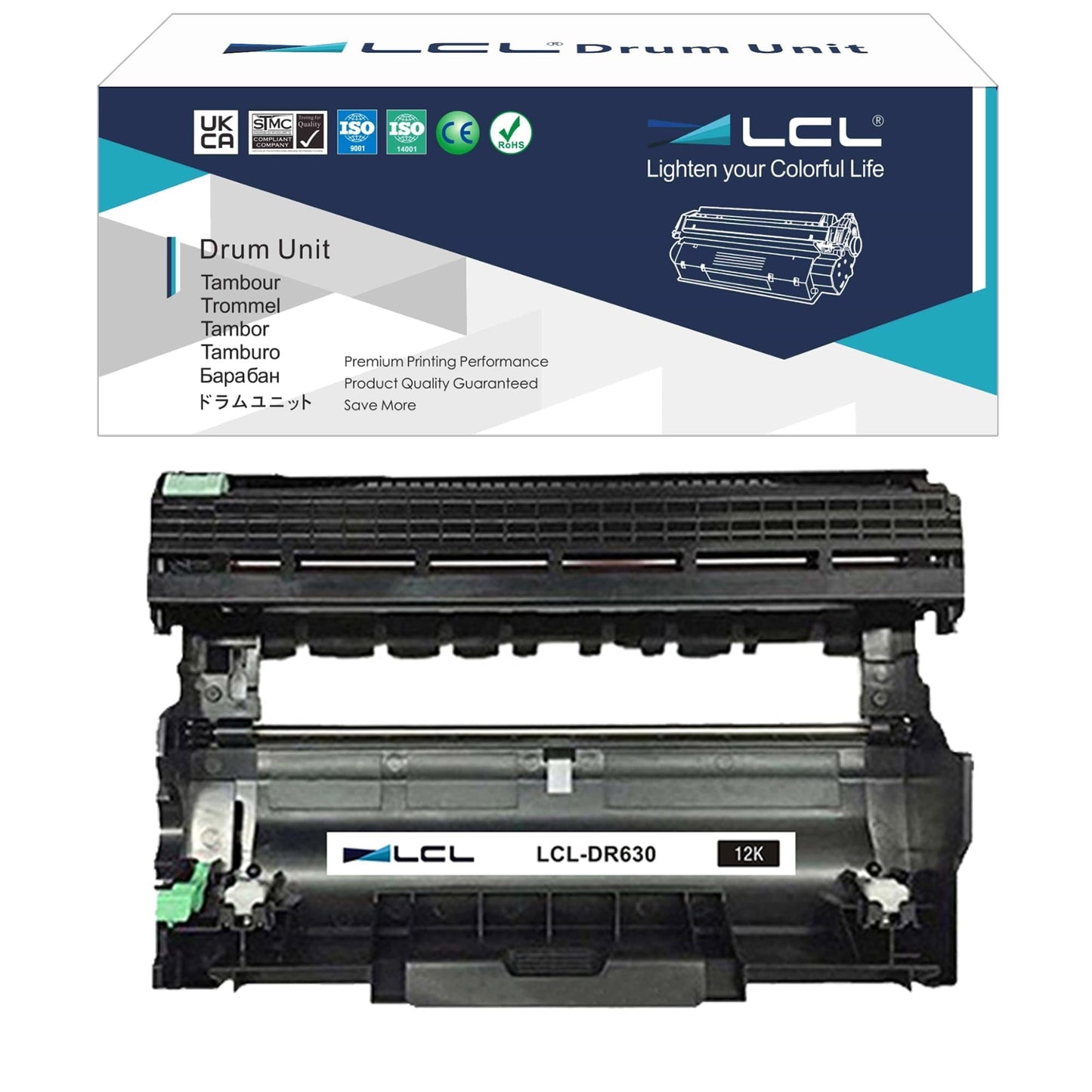 LCL Compatible Drum Unit Replacement for Brother DR630 DR-630 12000 Pages (1-PK, Black) for HL-L2300D HL-L2365DW HL-L2340DW HL-L2320D HL-L2360DW HL2380DW HL-L2360DN MFC-L2700DW MFC-L2720DW MFC-L2740DW