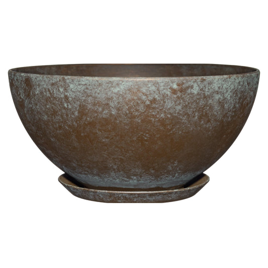 GARDENGOODZ 9010D-377R Planter, 10" Rosie Bowl, Weathered Copper