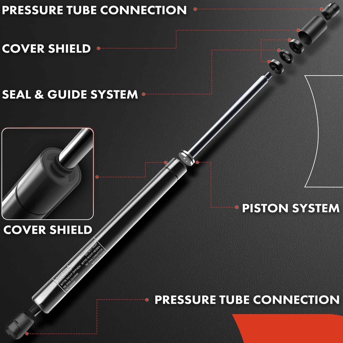 A-Premium Front Hood Lift Supports Shock Struts Compatible with Select BMW Models - 2006-2013 3 Series: 323i 325i 328i 330i 335D 335i xDrive 325xi 328xi E90 E91 E92 E93 - Replace# 51237060550(2PC Set)