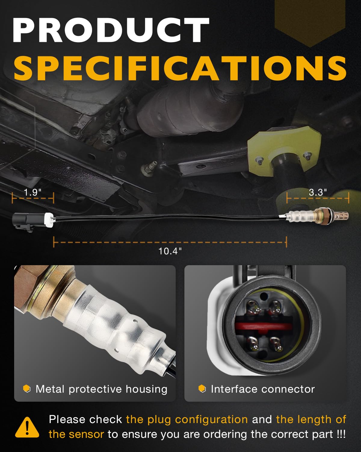 Oxygen Sensor Upstream Downstream O2 Sensor | Replacement for Ford F150 F250 Ranger Expedition Explorer Escape, for Mazda Tribute, Lincoln & More | Replace# 15717, 15716, 15664, ZZC318861