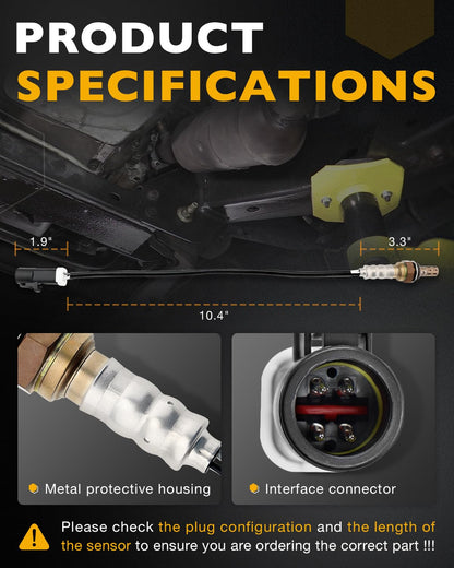 Oxygen Sensor Upstream Downstream O2 Sensor | Replacement for Ford F150 F250 Ranger Expedition Explorer Escape, for Mazda Tribute, Lincoln & More | Replace# 15717, 15716, 15664, ZZC318861