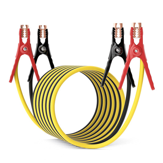 AutoChat Jumper Cables for Car, Heavy Duty Automotive Booster Cables for Car, SUV and Trucks Battery, for Jump Starting Dead or Weak Batteries with Carry Bag, Gloves, Brushes(6 Gauge 16 Feet)