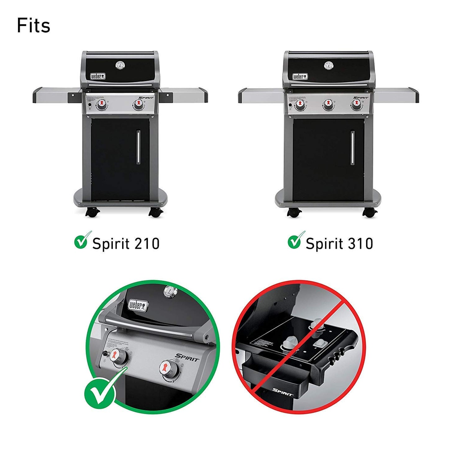 Hisencn 7642 Grill Igniter for Weber Spirit 210 & Spirit 310 Gas Grill Models with Up Front Controls (Model Years 2013 and Newer)