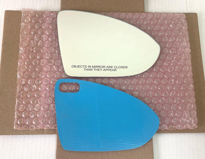 New Replacement Mirror Glass with Full Size Adhesive for Volkswagen | 2015 – 2024 Golf | 2019 – 2024 Jetta | 2015 – 2024 GTI | Passenger Side View Right RH