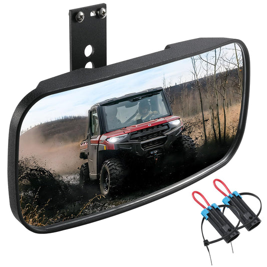 OFIG Ranger Rear View Mirror, UTV Rear View Mirror Compatible With 2017-2026 Polaris Ranger 500 570 900 XP 1000 XP/Crew, Require Factory Drop Down Mounting Tab OEM#2879969