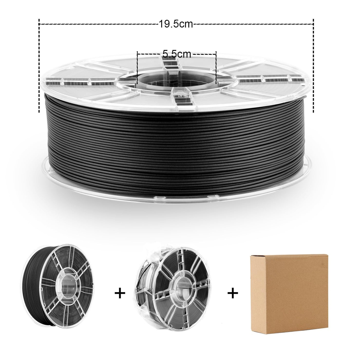 LVVJ3D ASA Filament 1.75mm Black, 3D Printer Filament ASA, High UV Resistance, Low Odour,Perfect for Printing Outdoor Functional Parts Functional Parts,1kg Spool