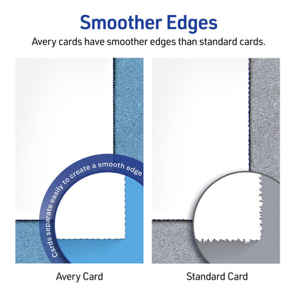 Embossed Tent Cards with Sure Feed, Laser/Inkjet, White,