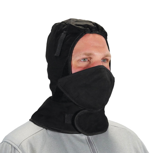 Ergodyne - 16871 Winter Hard Hat Liner with Cotton Mouthpiece, N-Ferno 6871, Black, kit