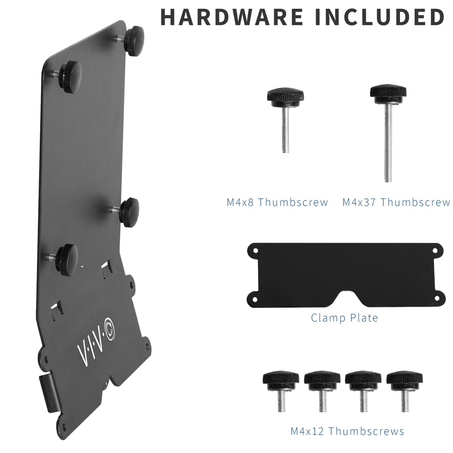VIVO VESA Adapter Plate Bracket Kit Designed for 24 inch M1, M3, and M4 iMac Series Monitors, VESA up to 100x100, Black, Mount-MACM1